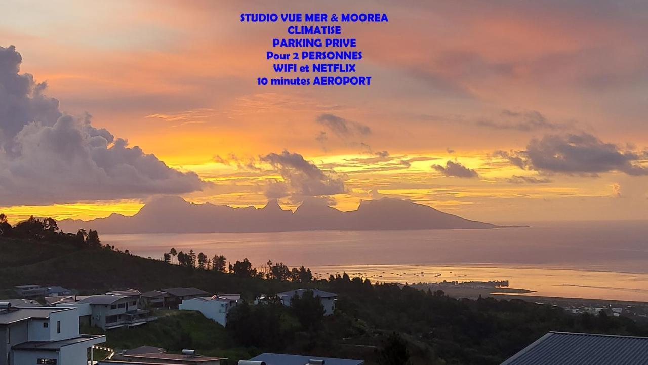 Studio Vaimiti Pour 2 Personnes Vue Mer Et Moorea Faaa Zewnętrze zdjęcie